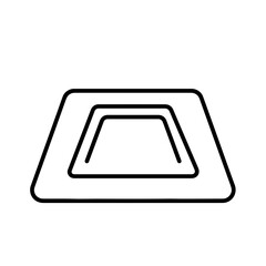 Geometric Abstract Illustration of Nested Trapezoidal and Rectangular Shapes