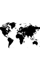 World Map Silhouette Earth Continents Cartography Graphic