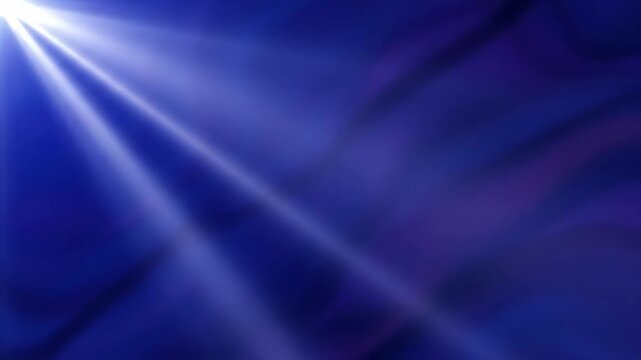 Abstract light rays piercing through a gently shifting blue and purple pattern in a seamlessly looping video glow, connection, peaceful