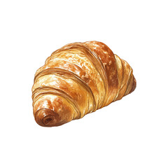 croissant hand drawn illustration