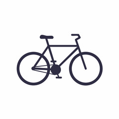 Fototapeta premium Stylized bicycle icon with curved handlebars and a comfortable saddle