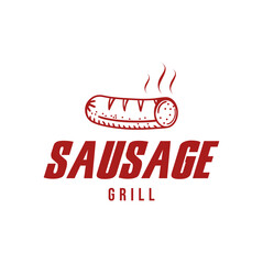 creative design logo sausage grill for your business