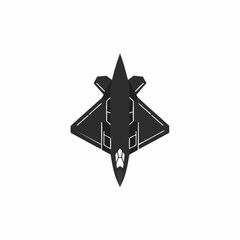 Stylized Stealth Fighter Jet with Geometric Wing Design and Sharp Angles