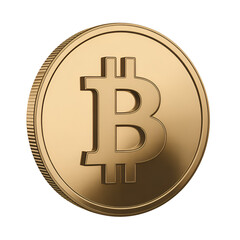 Obraz premium Golden Bitcoin Cryptocurrency Coin Symbol Digital Currency Isolated graphic design