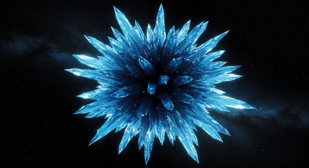Abstract ice crystal cluster