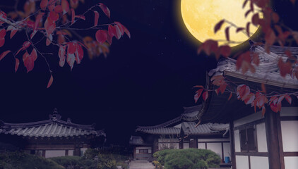Korean traditional culture festival greeting background