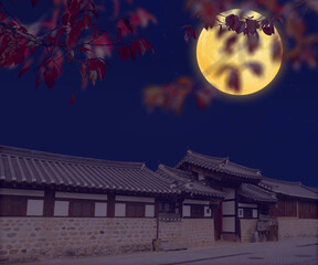 Korean traditional culture festival greeting background