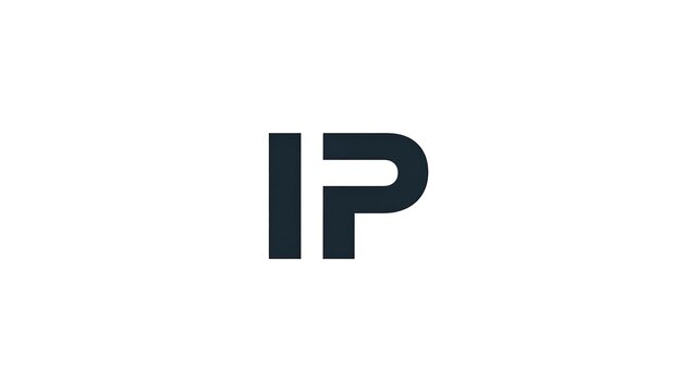 Simple, bold monogram logo of "IP" initials - Powered by Adobe