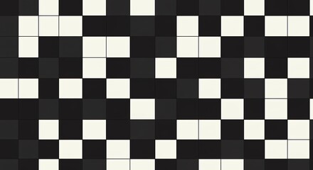 Fototapeta premium Black and white checkered pattern