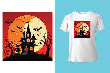 Happy halloween t shirt design