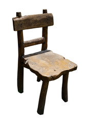 antique wooden chair isolated