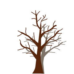 Stark Winter Trees: Minimalist Vector Illustration