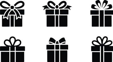 Elegant Gift Box Collection Featuring Ornate Bows A Variety of Shapes and Styles for Festive Celebrations and Special Occasions