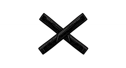 Obraz premium Black x symbol