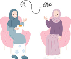 woman talking in counseling session