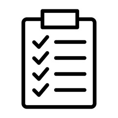 Completed Task List Line Icon of Task Management Icon Set