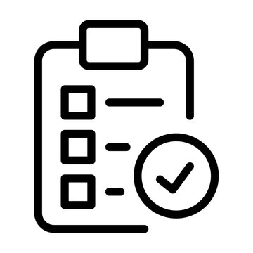 Task Checklist Line Icon of Task Management Icon Set