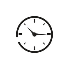 clock  logo icon illustration flat