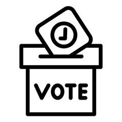Election with Alert Line Icon of Voting and Elections Icon Set