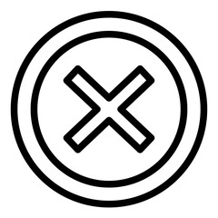 Obraz premium Ballot Box with Cross Line Icon of Voting and Elections Icon Set