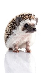 Naklejka premium Cute hedgehog in profile