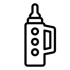 vibration testing outline icon using vibrator meter in factory