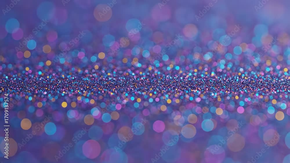 Wall mural a dense field of multicolored glowing particles shimmers and distorts, creating a hypnotic, seamless