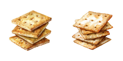 cracker watercolor vector illustration