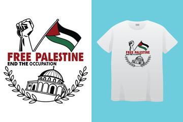 Stop Genocide Free Palestine T-Shirt Design