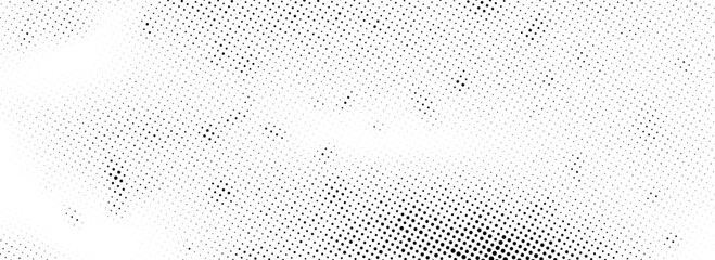 Distressed halftone gradient background. Grunge faded gritty noise texture. Retro pixelated backdrop. Dirty sandy grit wallpaper. Anime or manga style comic overlay. Vector aged speckled surface