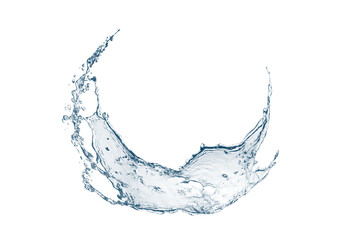 抽象的な青い波と水しぶき