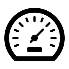 vehicle speed tracking glyph icon using speedometer gauge