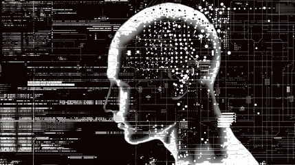 The human head shows consciousness, creativity, and 
 thinking in an abstract way