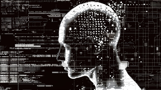The human head shows consciousness, creativity, and 
 thinking in an abstract way