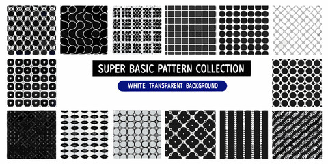 Super Basic Pattern Collection White Transparent Background Keywords: pattern, texture