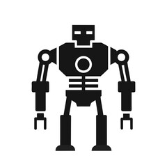 Retro robot holding a vintage camera