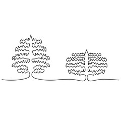 Christmas Tree One Line Drawing