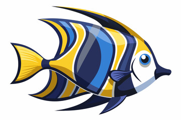 Fototapeta premium vector illustration of a angelfish