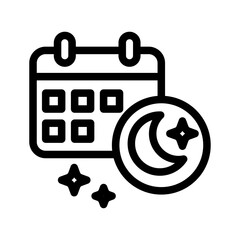 Flexible Schedule Line Icon of Work-Life Balance Icon Set