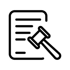 Legal Document Line Icon of Legal Documents Icon Set