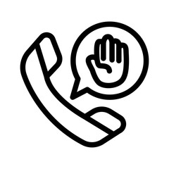 Fototapeta premium Crisis Hotline Line Icon of Therapy and Counseling Icon Set