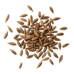 Scattered Caraway Seeds Against a Dark Background spice herb