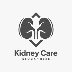 Kidney logo vector. Urology logo design template. Icon stock vector isolated