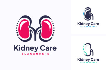 Set of kidney logo vector. Urology logo design template. Icon stock vector isolated