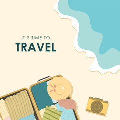 Travel time banner template design