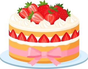 Delectable Strawberry Layer Cake Delightful Dessert