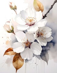 Delicate white blossoms