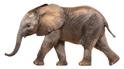 Obraz premium baby African elephant on white background