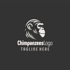 Refined Jungle Chimpanzee Logo Concept