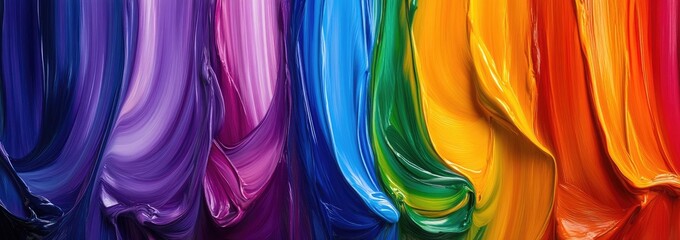 Abstract rainbow paint strokes (1)